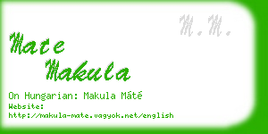 mate makula business card