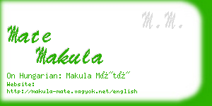 mate makula business card